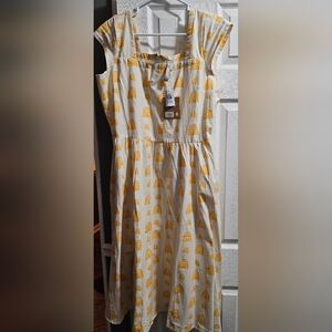 NWT Mata Traders Rupi Midi Dress, XL, Sunny Stripes